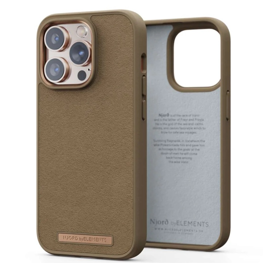 Njord by ELEMENTS iPhone 14 Pro / Pro Max Luxury Suede Comfort+ Case - Camel